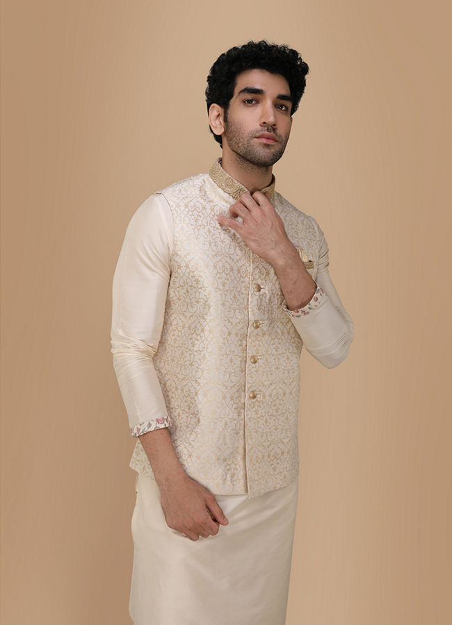 Nehru jacket manyavar best sale